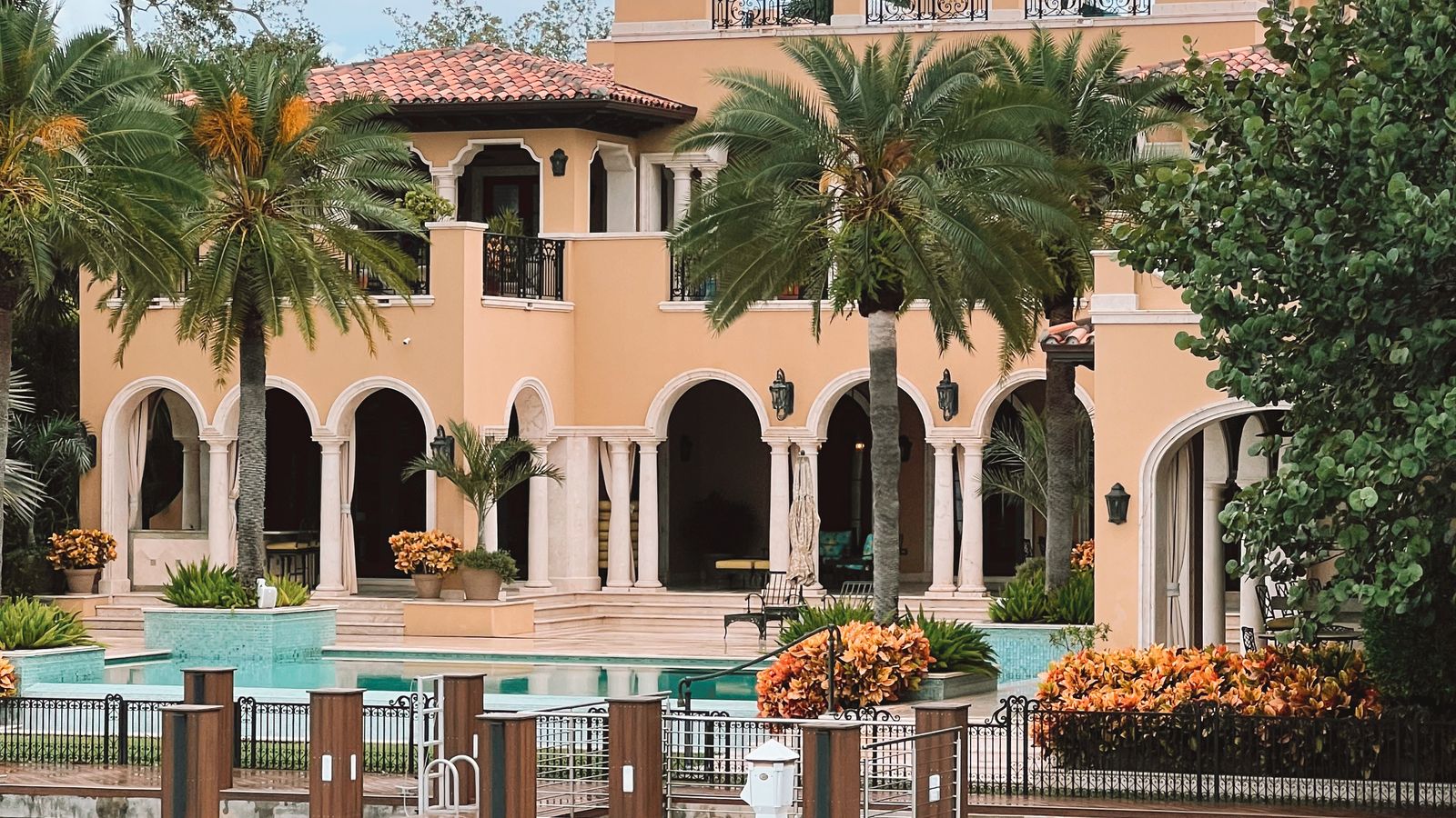 Waterfront Mediterranean-style estate architecture representative of Boca Raton luxury residential projects