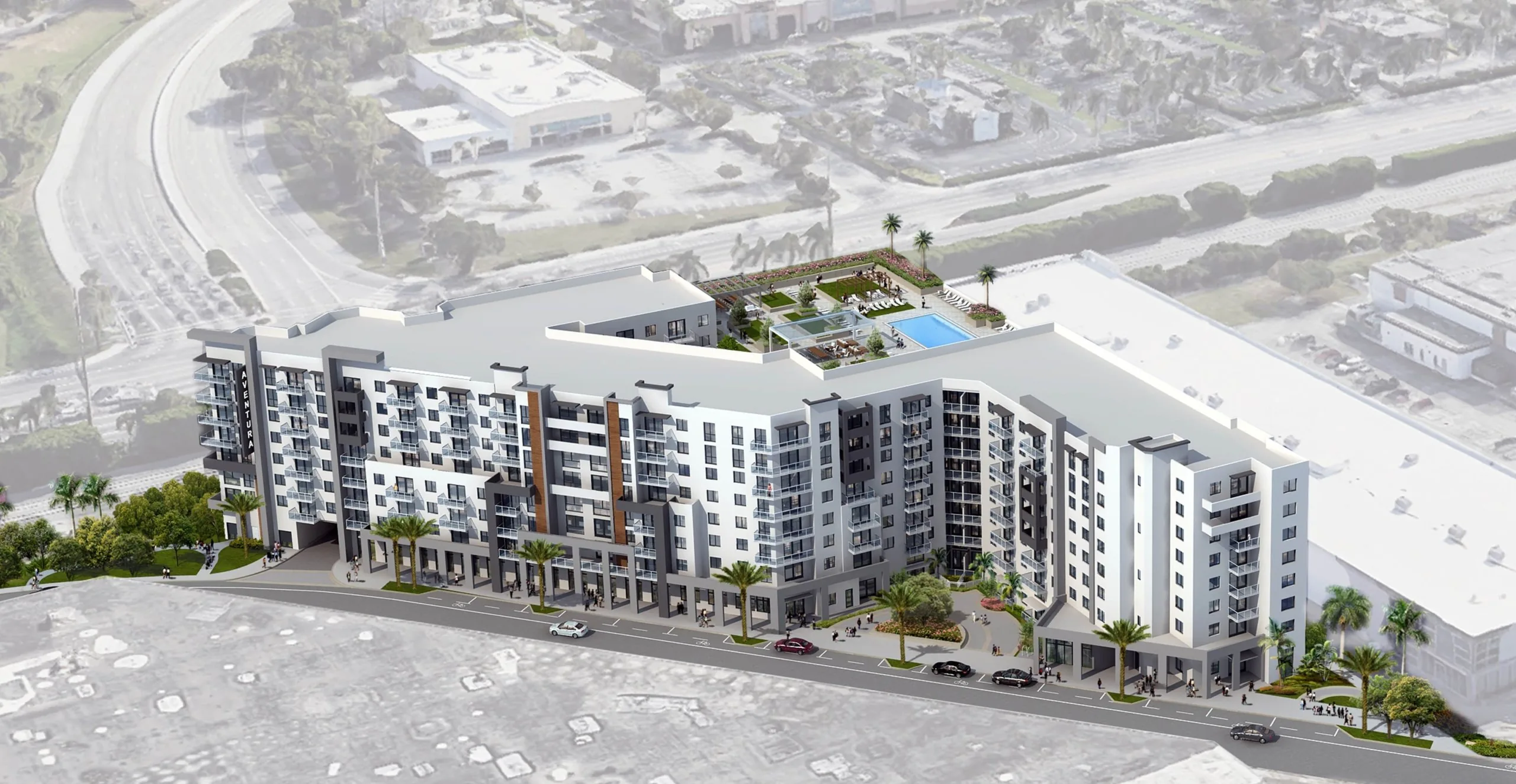 Balcony railings and metal fences - Avida Aventura Apartments, Miami FL