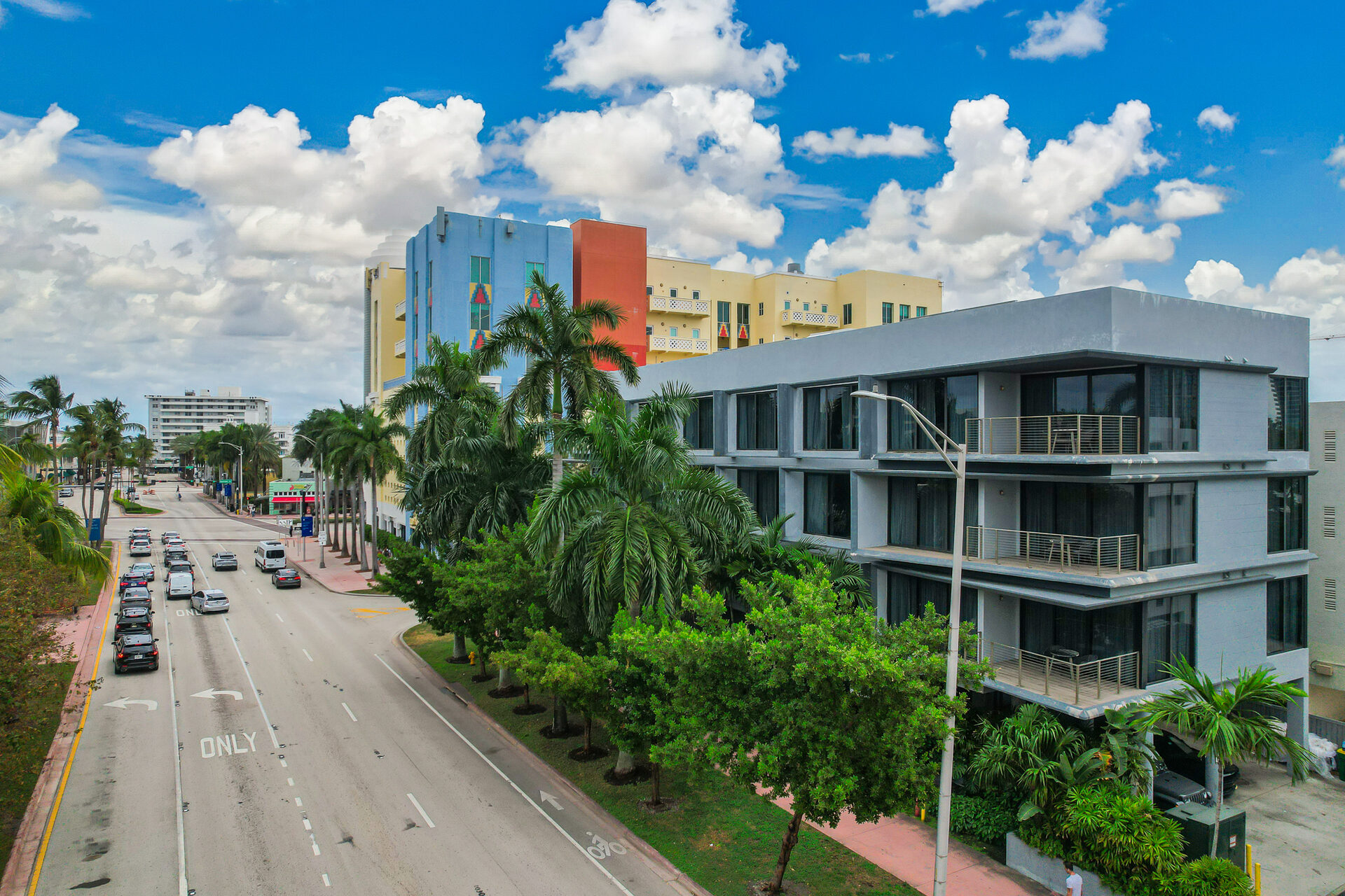 The March Hotel exterior aerial - Miami Beach FL