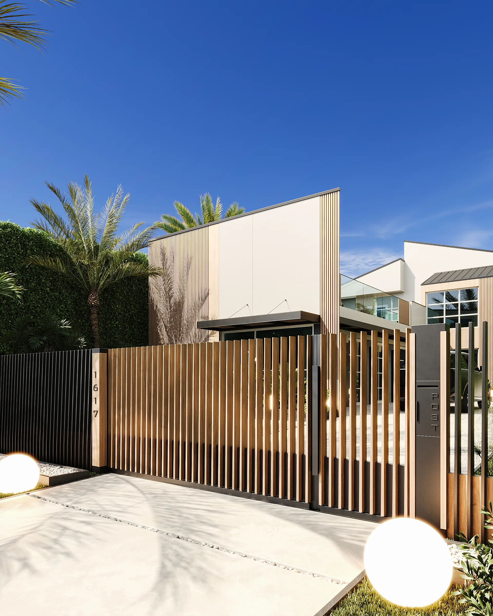 Custom fences, gates, and pool deck structure - Bayshore Drive, Coconut Grove FL